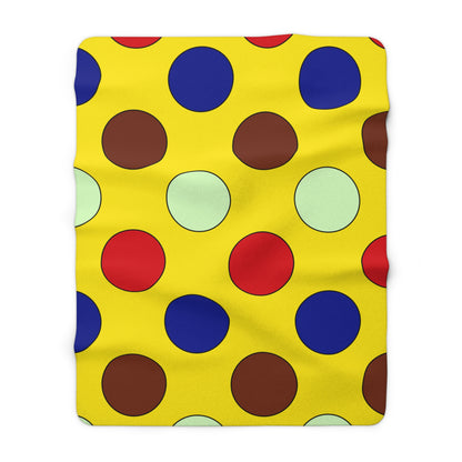 Ecuador Retro Polka Dots Blanket Throw