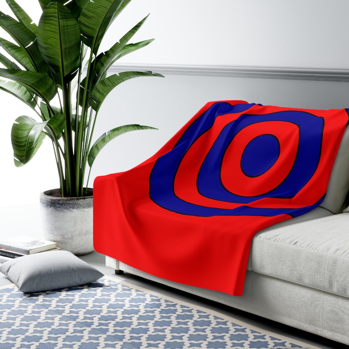 Taiwan Retro Target Blanket Throw