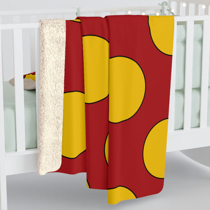 Spain Retro Polka Dots Blanket Throw