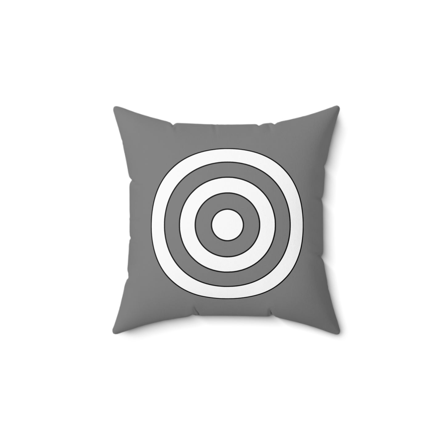 Grey, White Retro Target Cushion Pillow