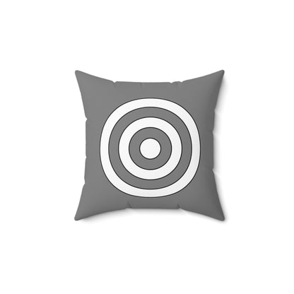 Grey, White Retro Target Cushion Pillow