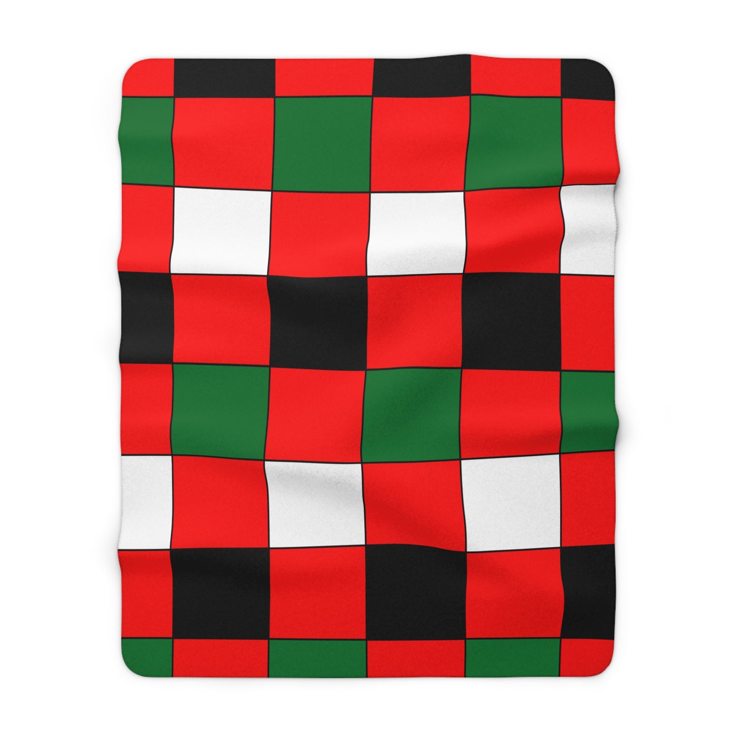United Arab Emirates Retro Check Blanket Throw
