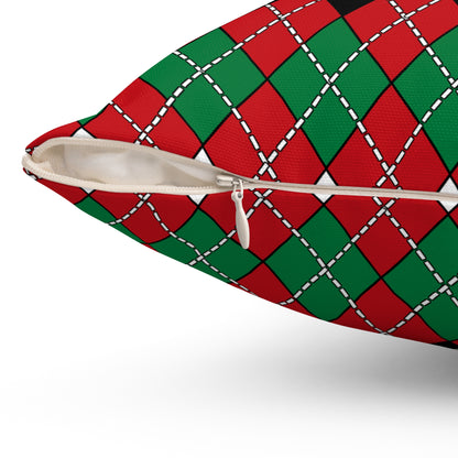 Western Sahara Retro Argyle Cushion Pillow
