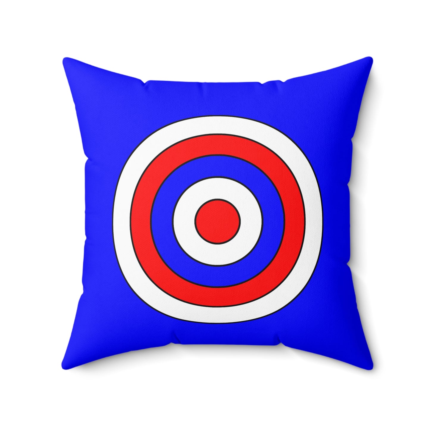 Blue, White, Red Retro Target Cushion Pillow