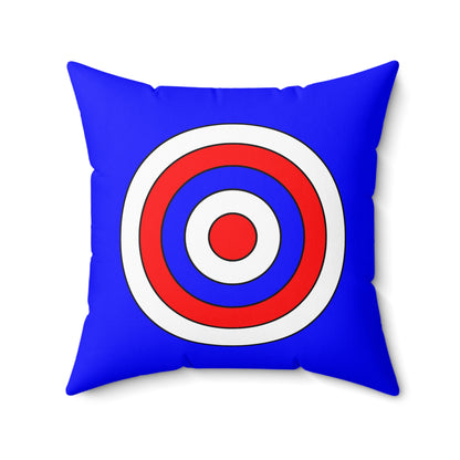 Blue, White, Red Retro Target Cushion Pillow