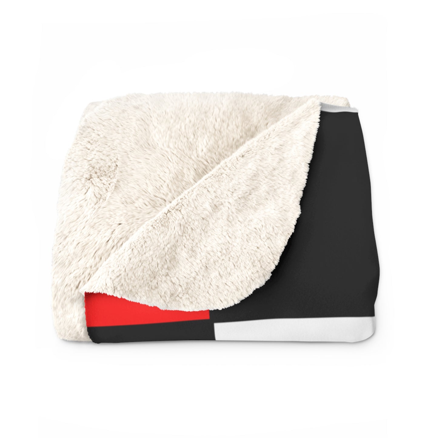 Black, White, Red Retro Check Blanket Throw
