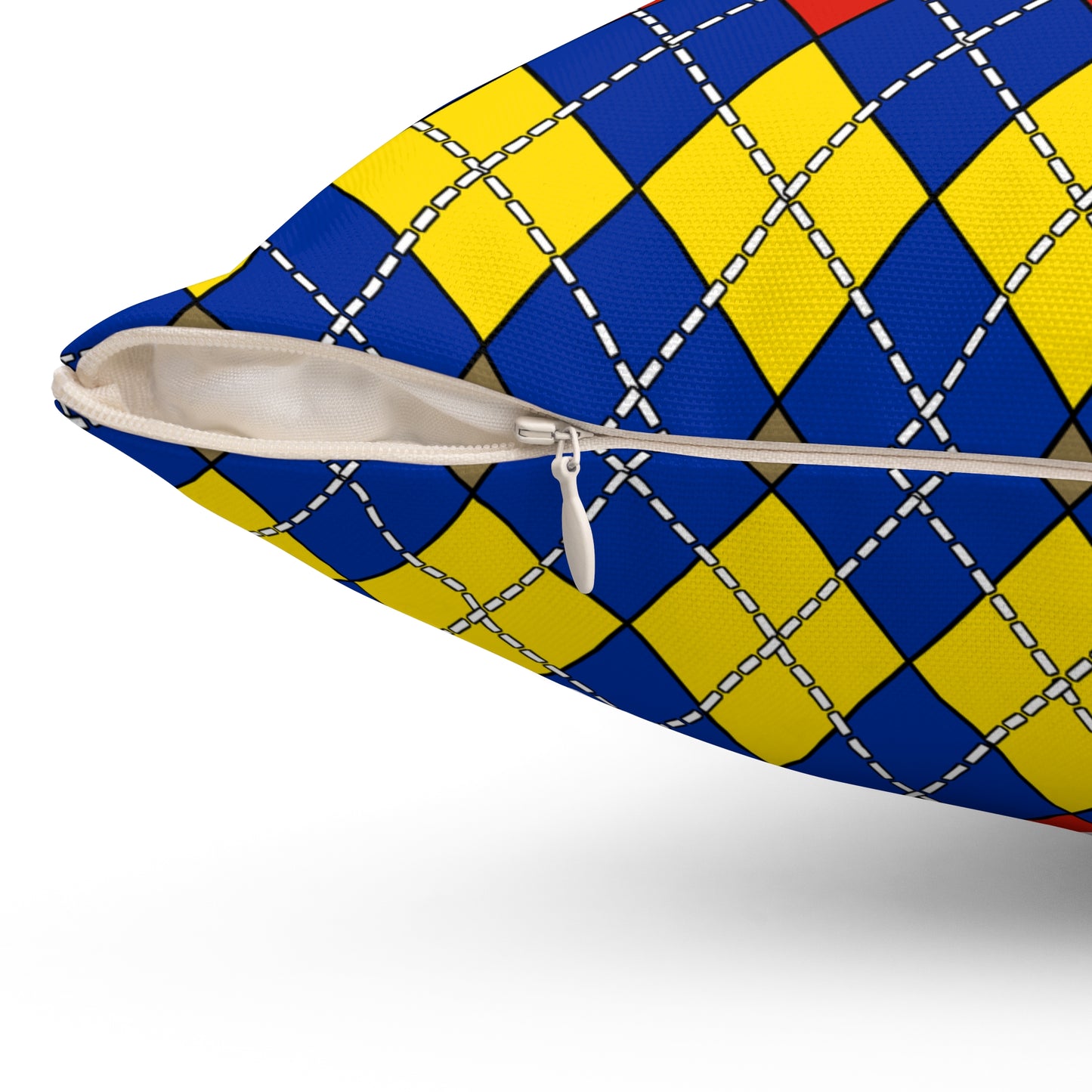 Moldova Retro Argyle Cushion Pillow