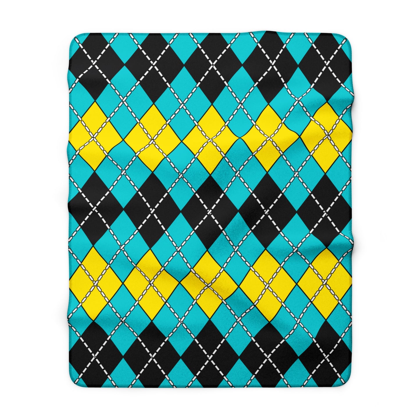 Bahamas Retro Argyle Blanket Throw