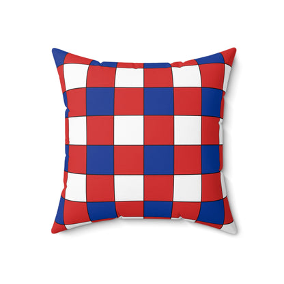 Bouvet Island Retro Check Cushion Pillow