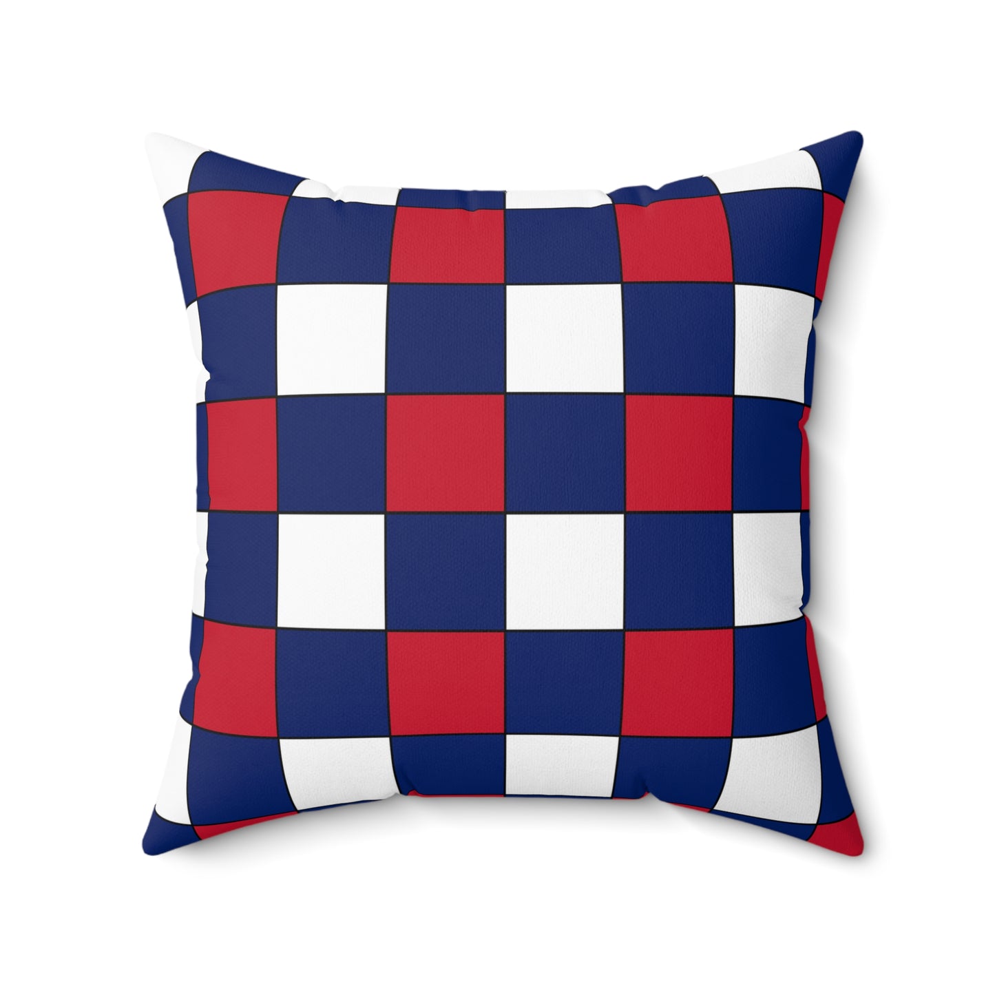 Ascension Island Retro Check Cushion Pillow