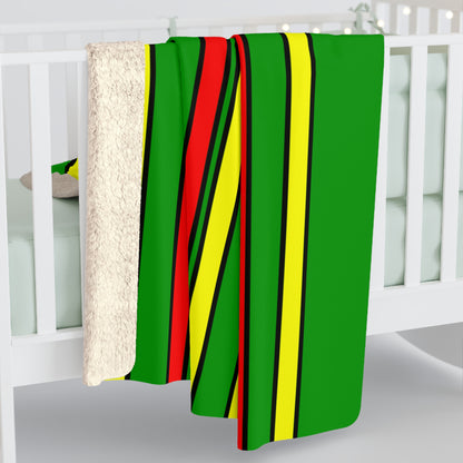 Guinea Retro Stripes Blanket Throw