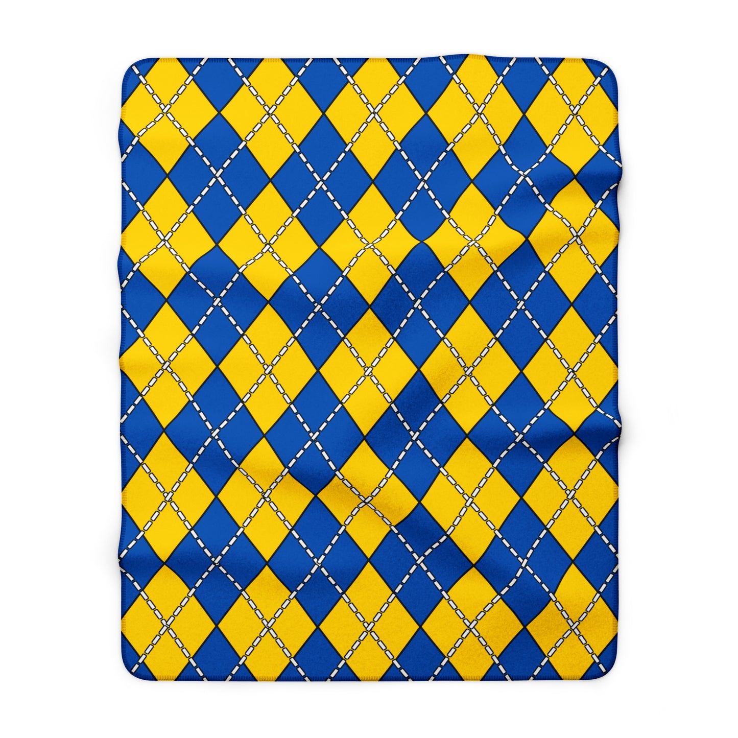 Ukraine Retro Argyle Blanket Throw
