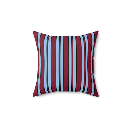 Claret, Blue Retro Stripe Cushion Pillow