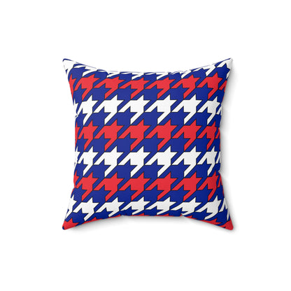 French Southern Territories Retro Houndstooth Cushion Pillow