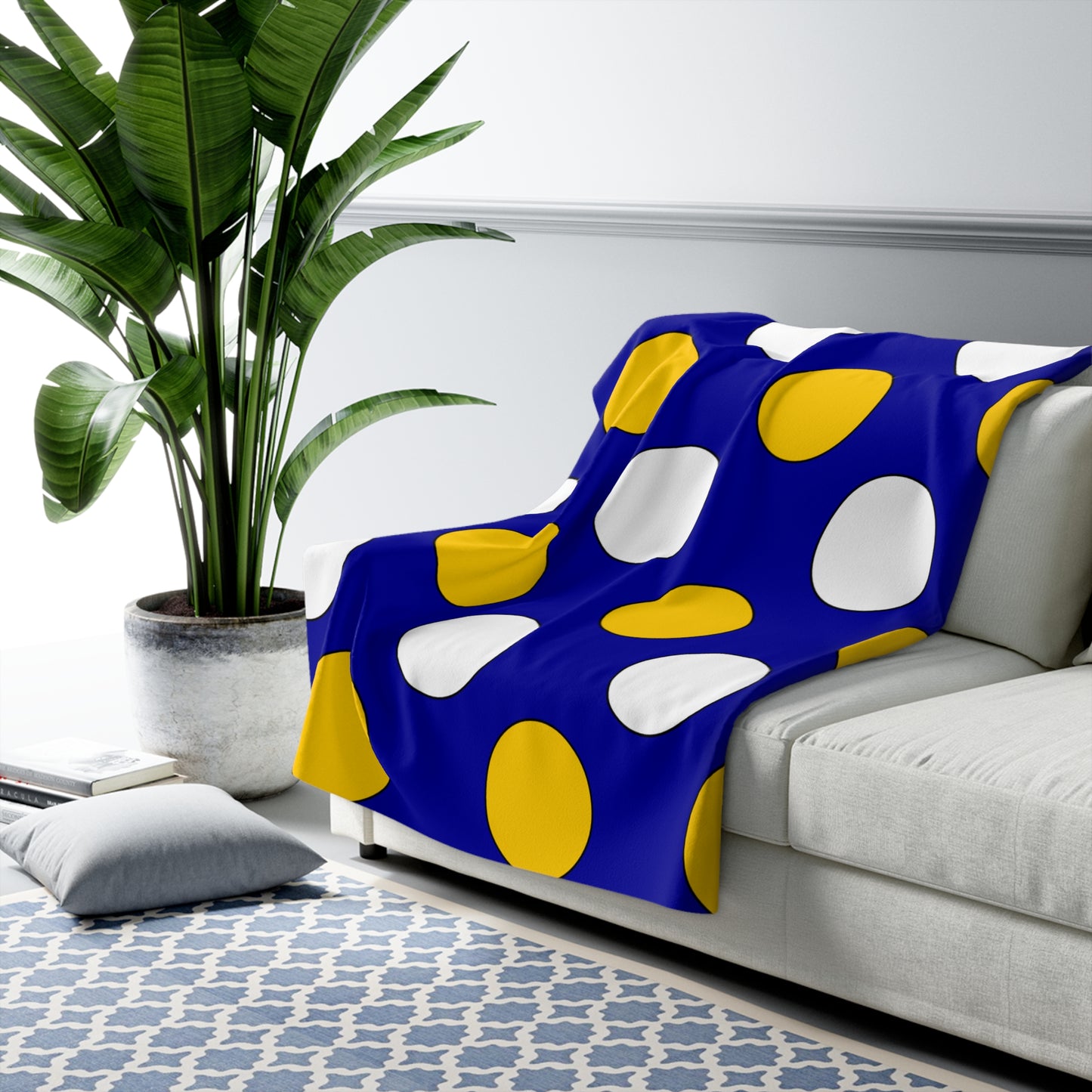 Bosnia And Herzegovina Retro Polka Dots Blanket Throw