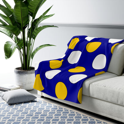 Bosnia And Herzegovina Retro Polka Dots Blanket Throw