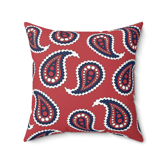 United States of America (USA) Retro Paisley Cushion Pillow