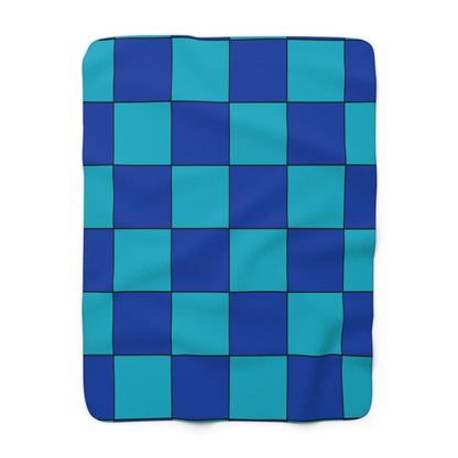 Pacific Islands Retro Check Blanket Throw