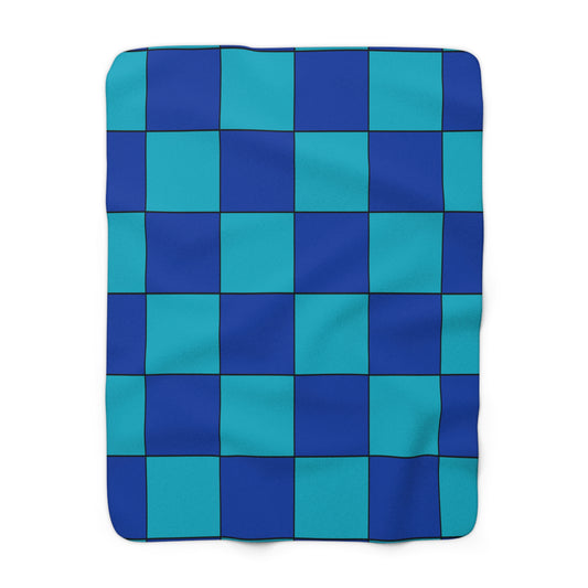 Pacific Islands Retro Check Blanket Throw