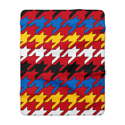 Antigua And Barbuda Retro Houndstooth Blanket Throw