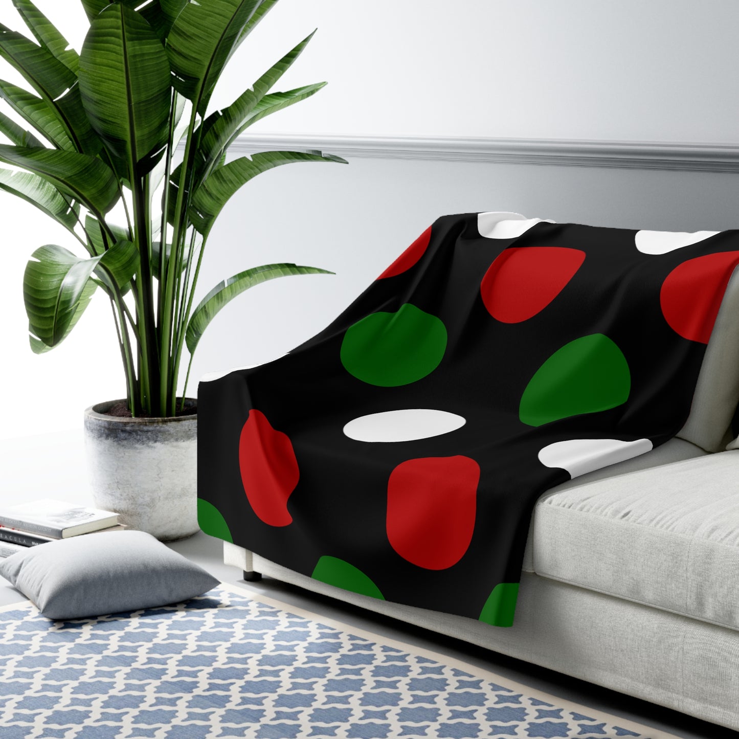 Kenya Retro Polka Dots Blanket Throw