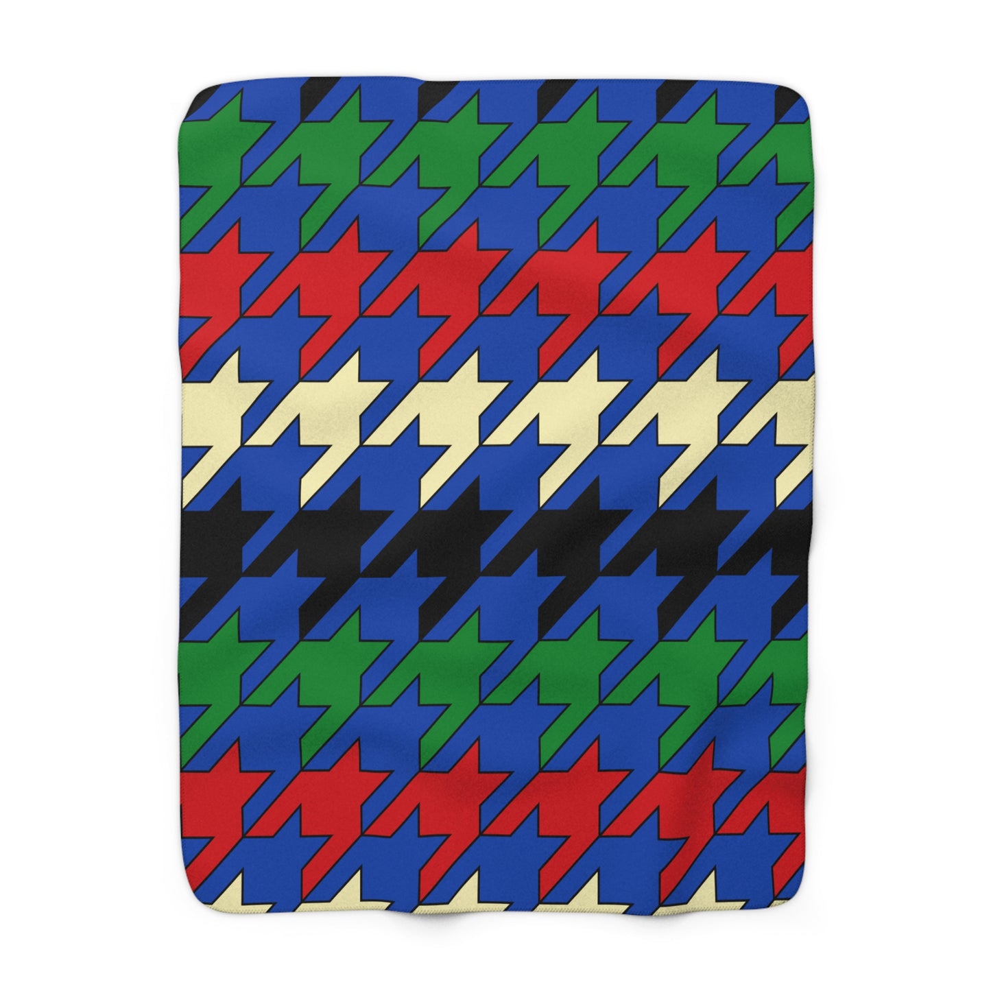 South Sudan Retro Houndstooth Blanket Throw