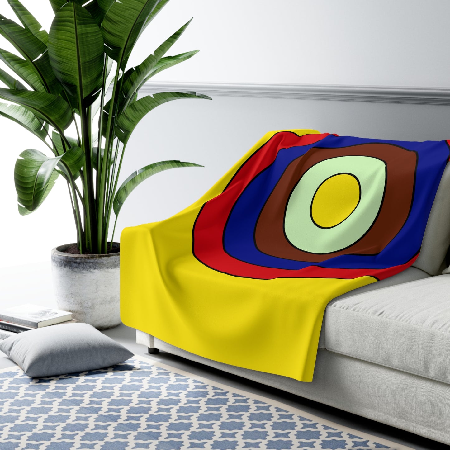 Ecuador Retro Target Blanket Throw