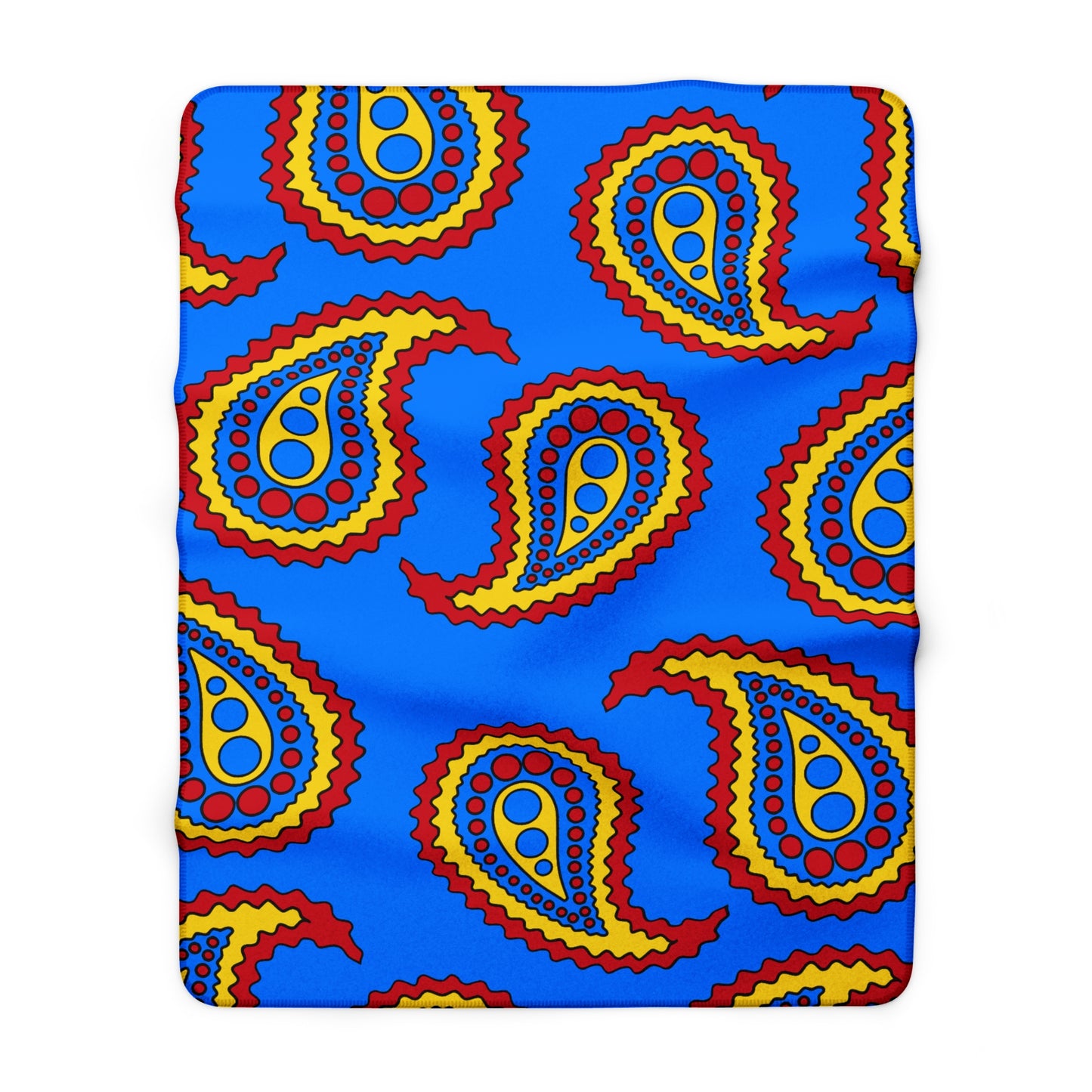 Democratic Republic of the Congo Retro Paisley Blanket Throw