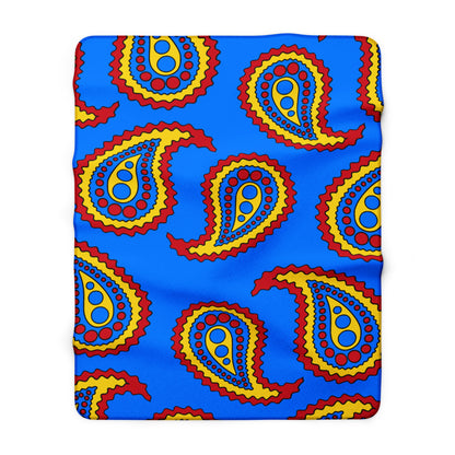 Democratic Republic of the Congo Retro Paisley Blanket Throw