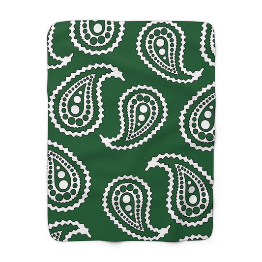 Saudi Arabia Retro Paisley Blanket Throw