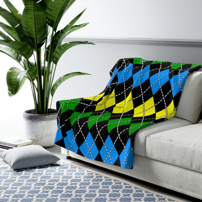 Tanzania Retro Argyle Blanket Throw