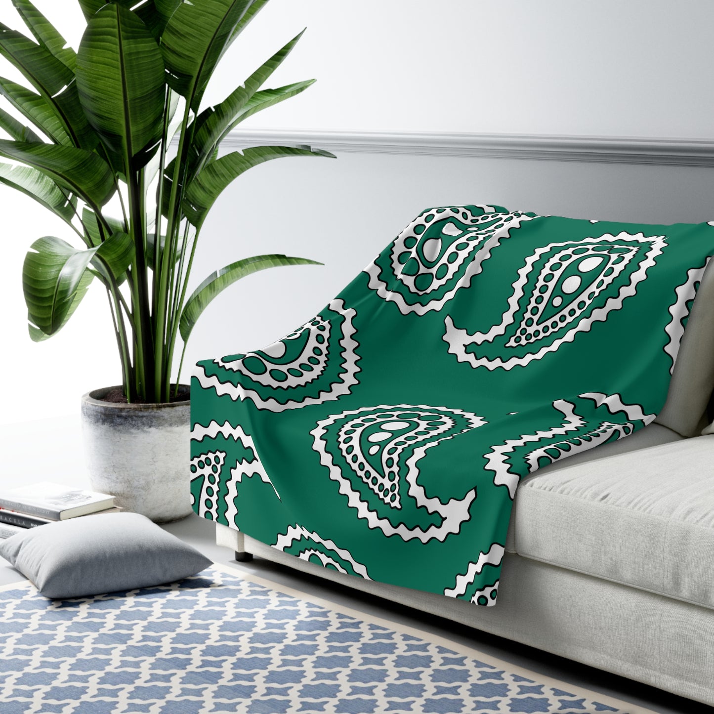 Macao Retro Paisley Blanket Throw