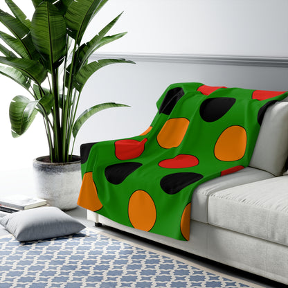 Zambia Retro Polka Dots Blanket Throw