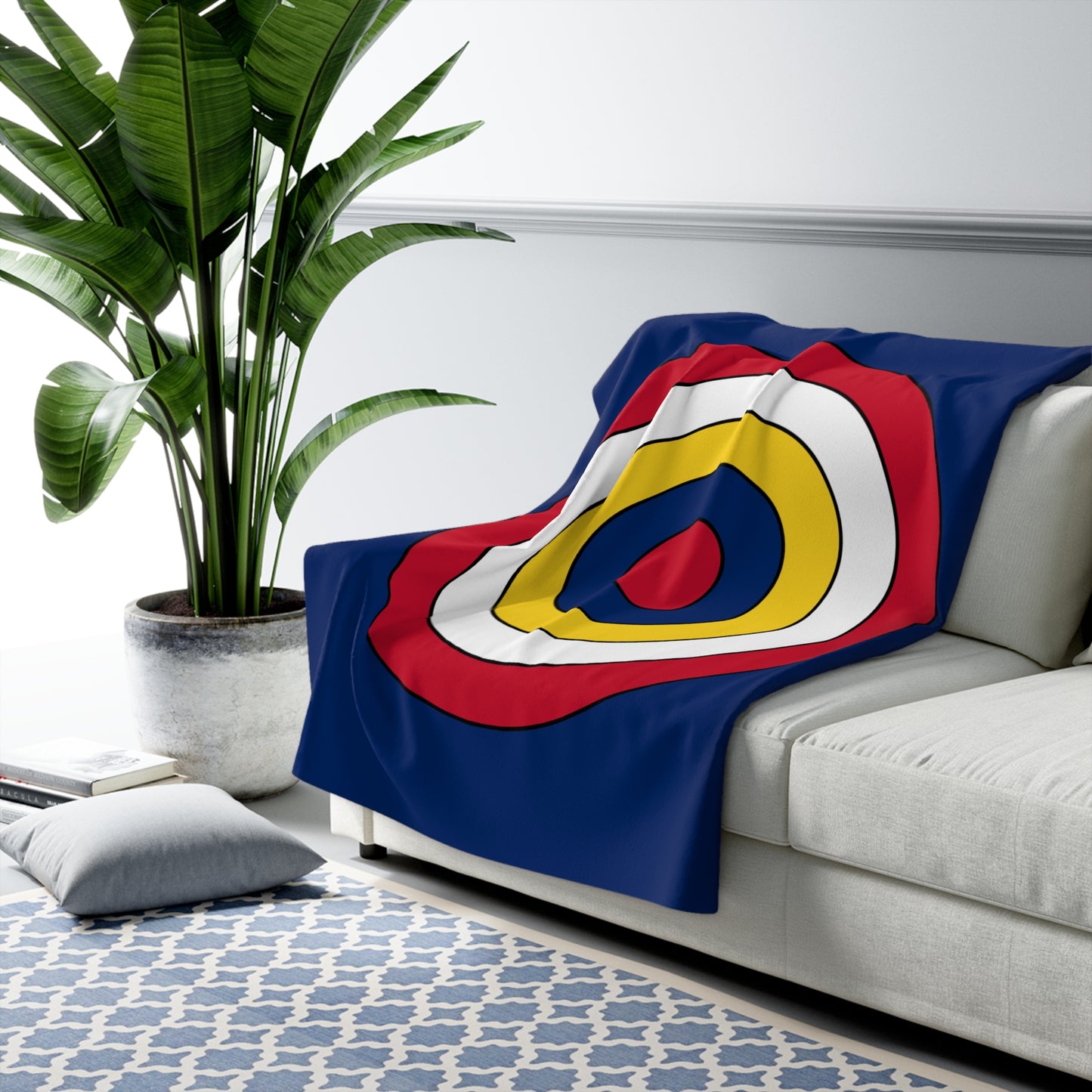Turks And Caicos Islands Retro Target Blanket Throw