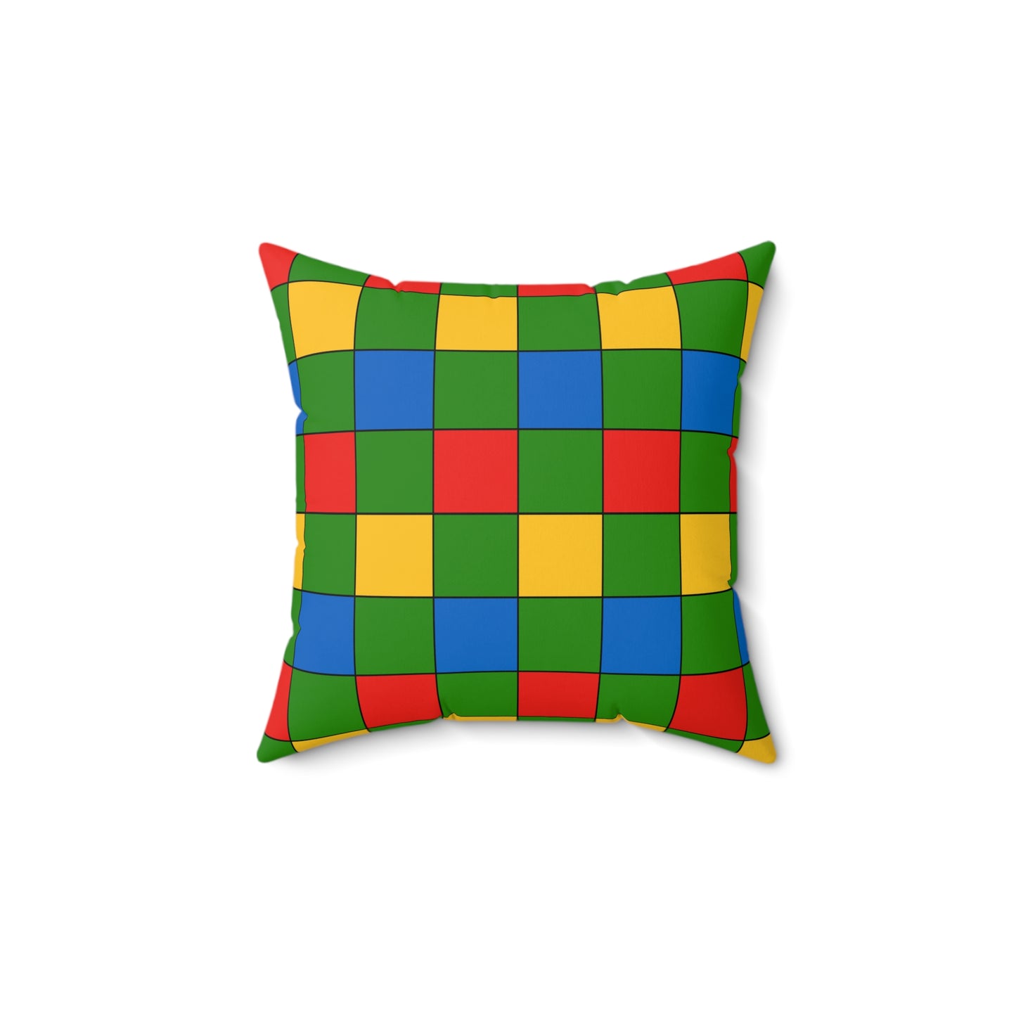Ethiopia Retro Check Cushion Pillow