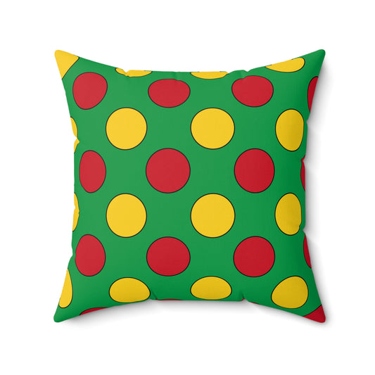 Guinea Bissau Retro Polka Dots Cushion Pillow