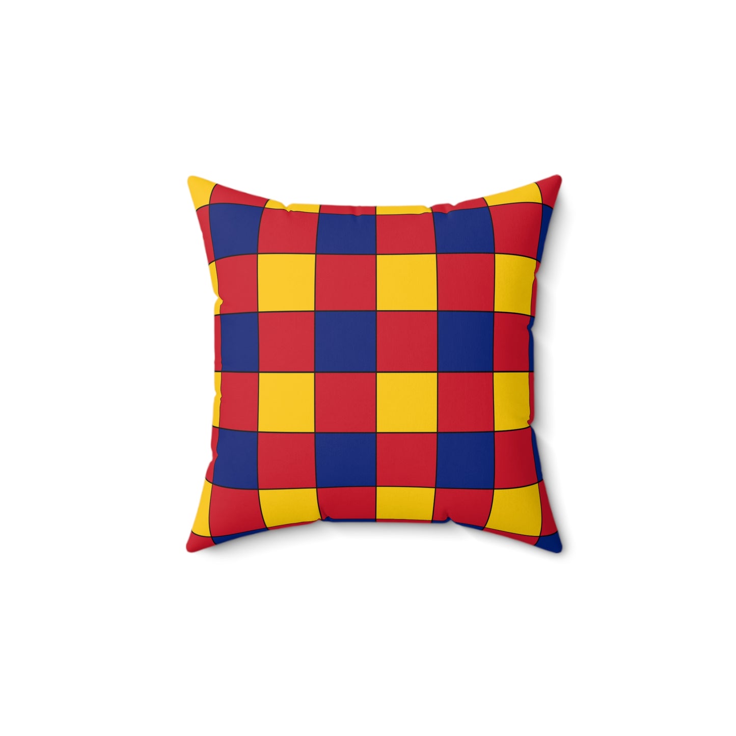 Venezuela Retro Check Cushion Pillow
