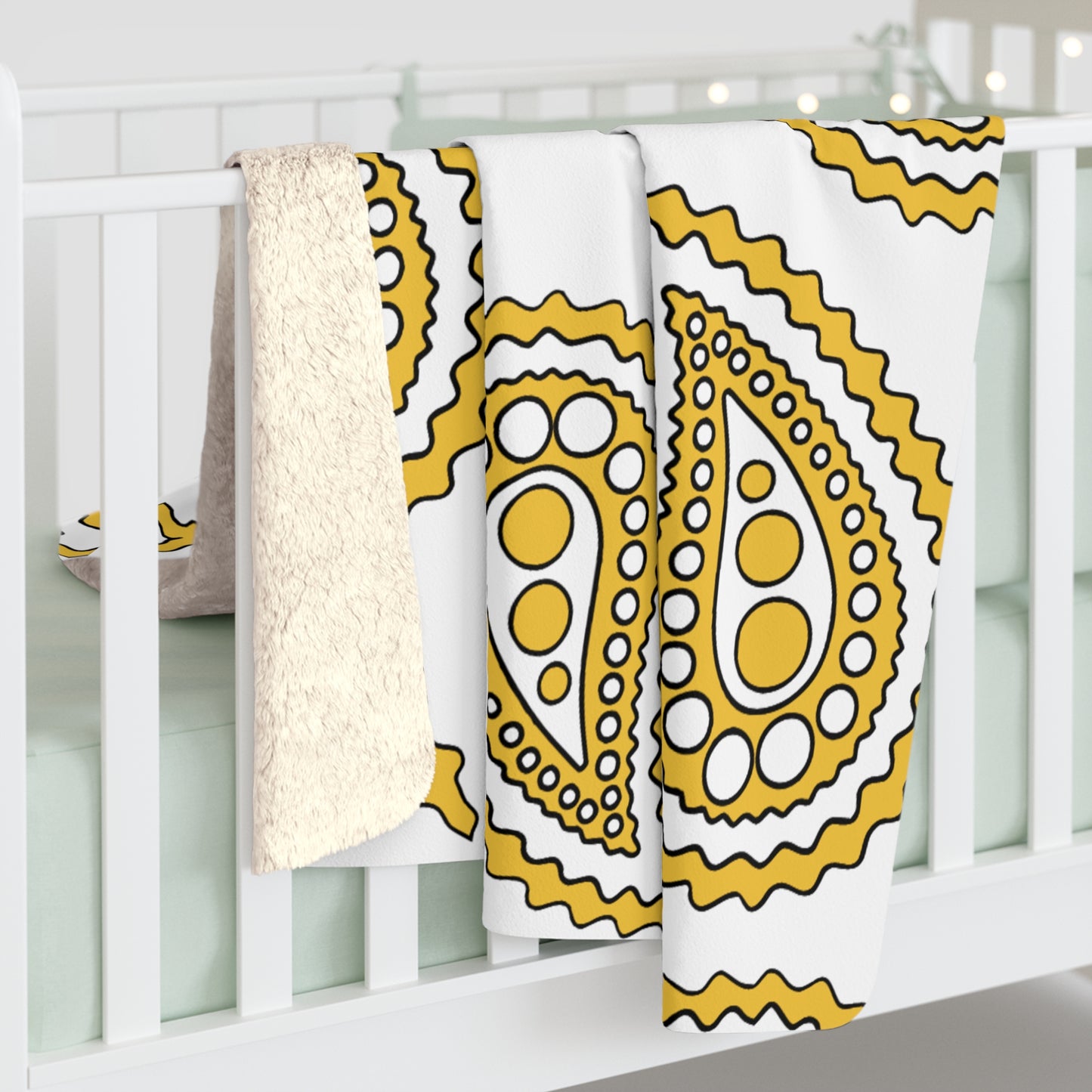 United States Virgin Islands Retro Paisley Blanket Throw
