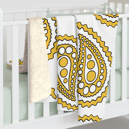 United States Virgin Islands Retro Paisley Blanket Throw
