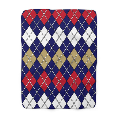 Saint Helena Retro Argyle Blanket Throw