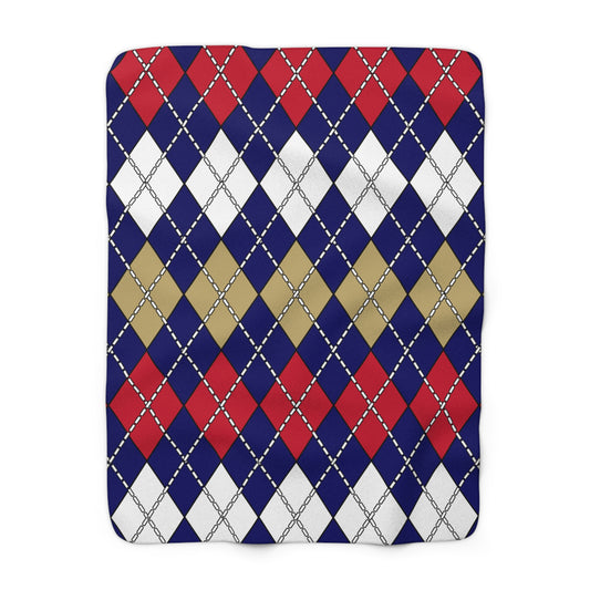 Saint Helena Retro Argyle Blanket Throw