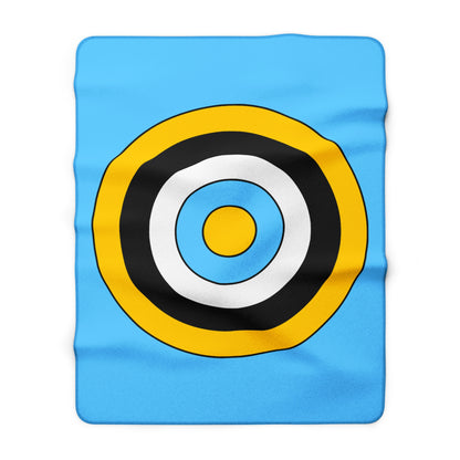 Saint Lucia Retro Target Blanket Throw