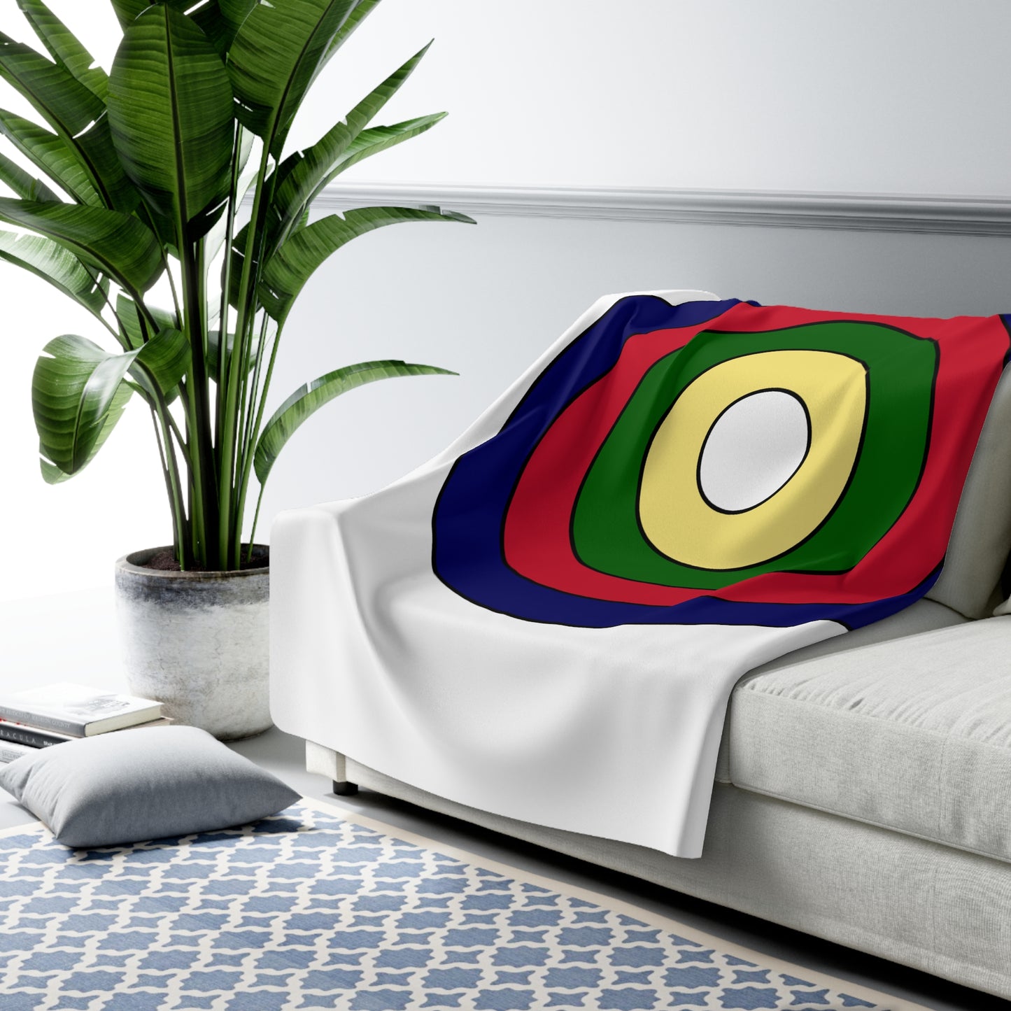 Diego Garcia Retro Target Blanket Throw
