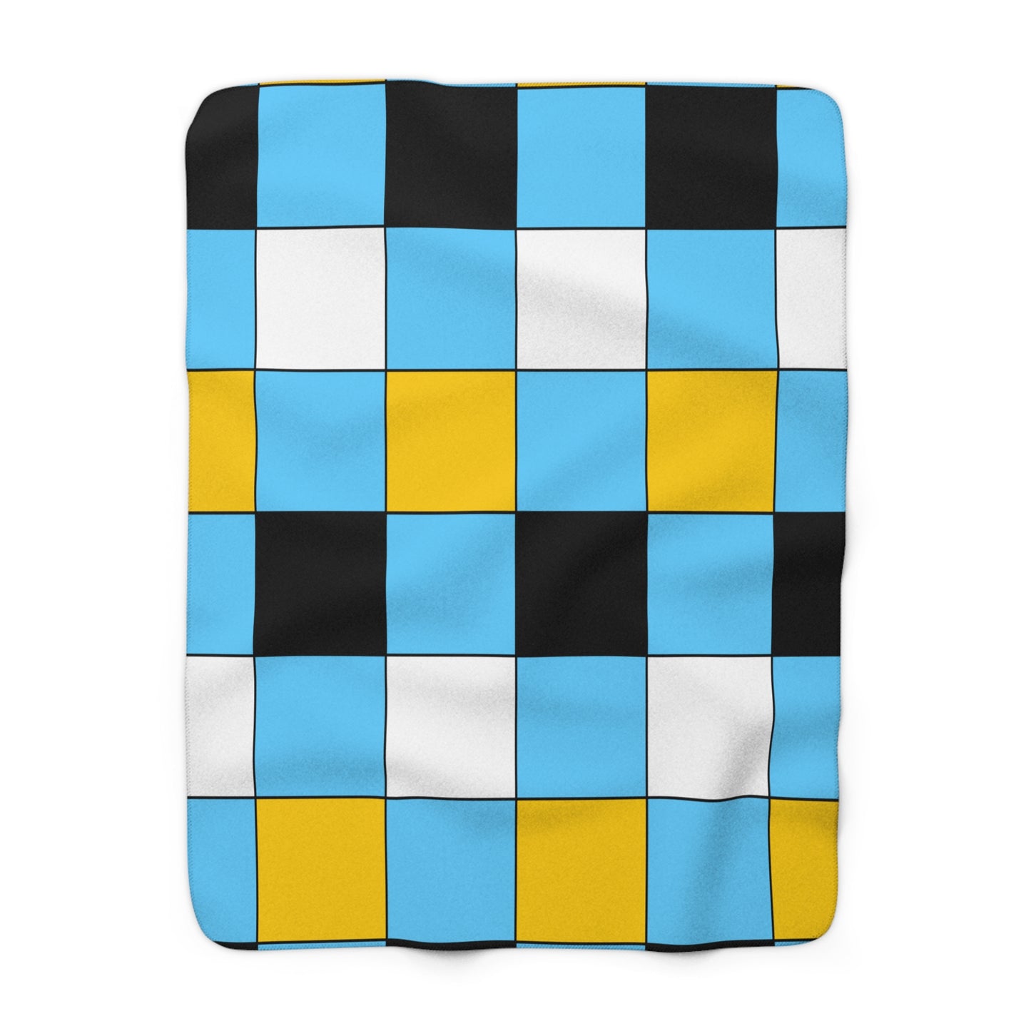 Saint Lucia Retro Check Blanket Throw
