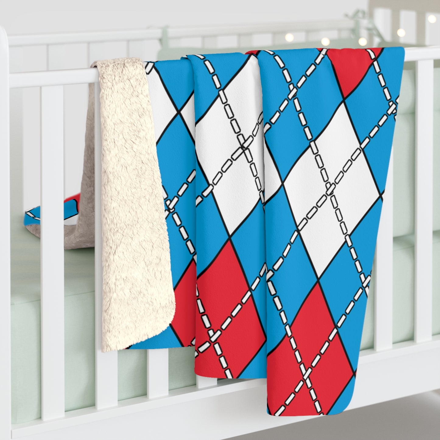 Luxembourg Retro Argyle Blanket Throw