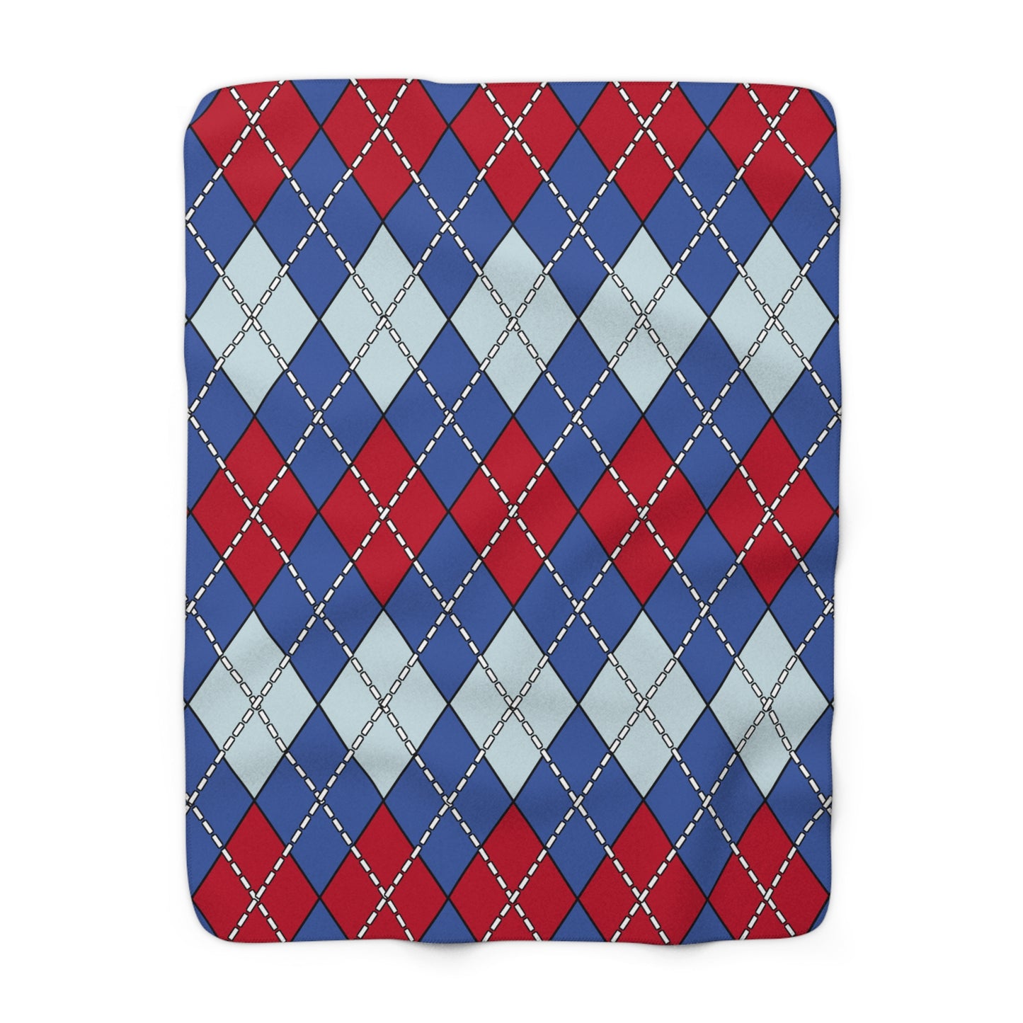Guam Retro Argyle Blanket Throw