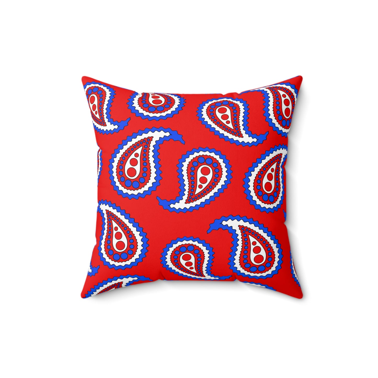 Puerto Rico Retro Paisley Cushion Pillow