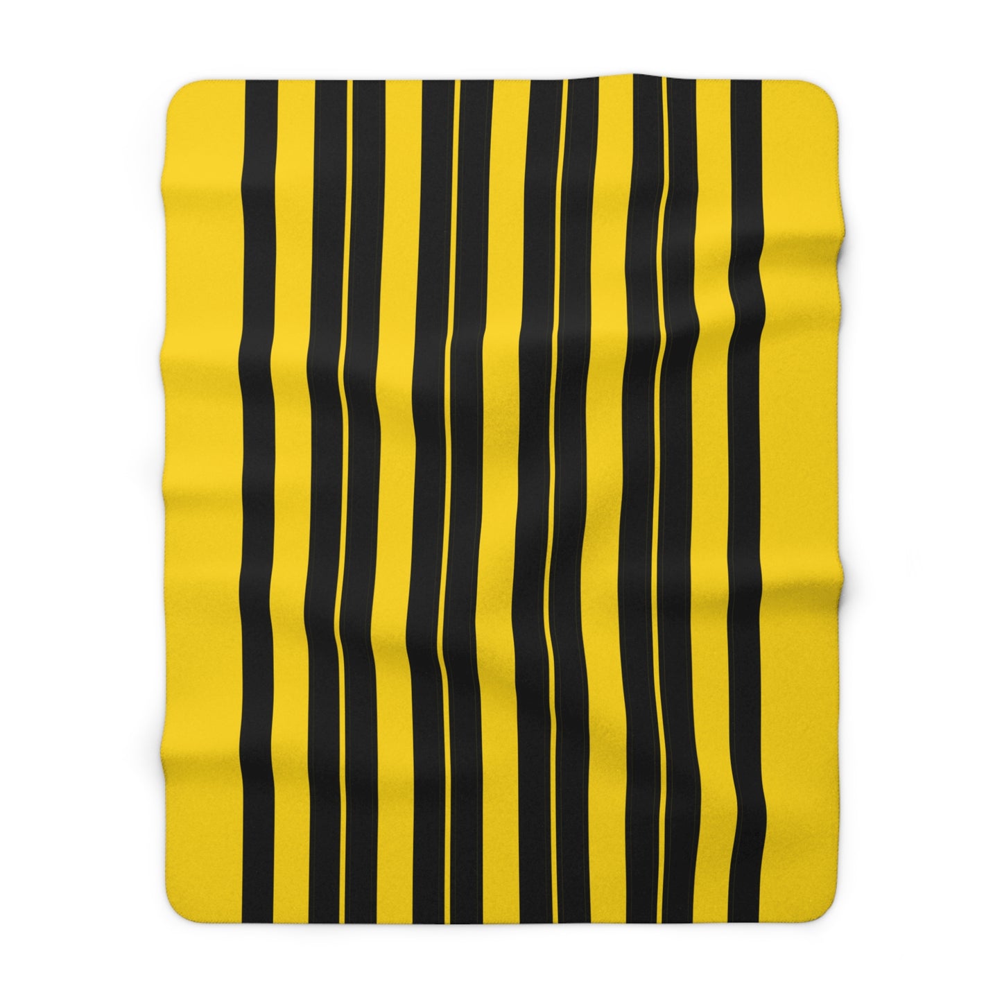 Gold, Black Retro Stripes Blanket Throw