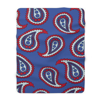 Guam Retro Paisley Blanket Throw