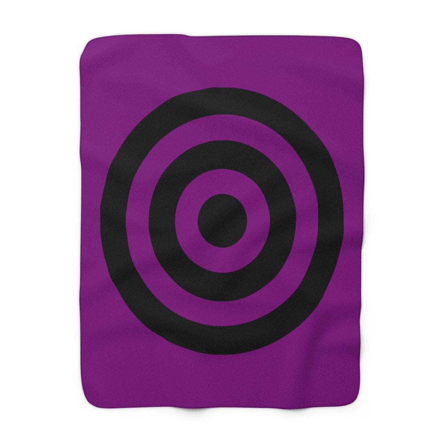 Purple, Black Retro Target Blanket Throw